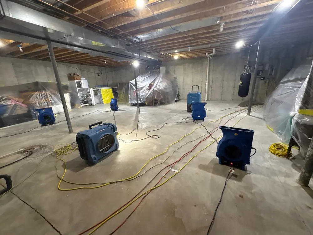 Restoration equipment on a Chula Vista job