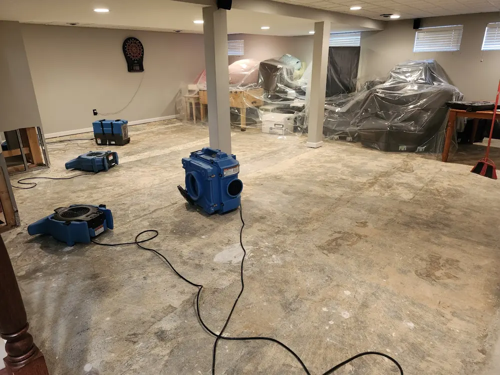 Restoration equipment on a Chula Vista job