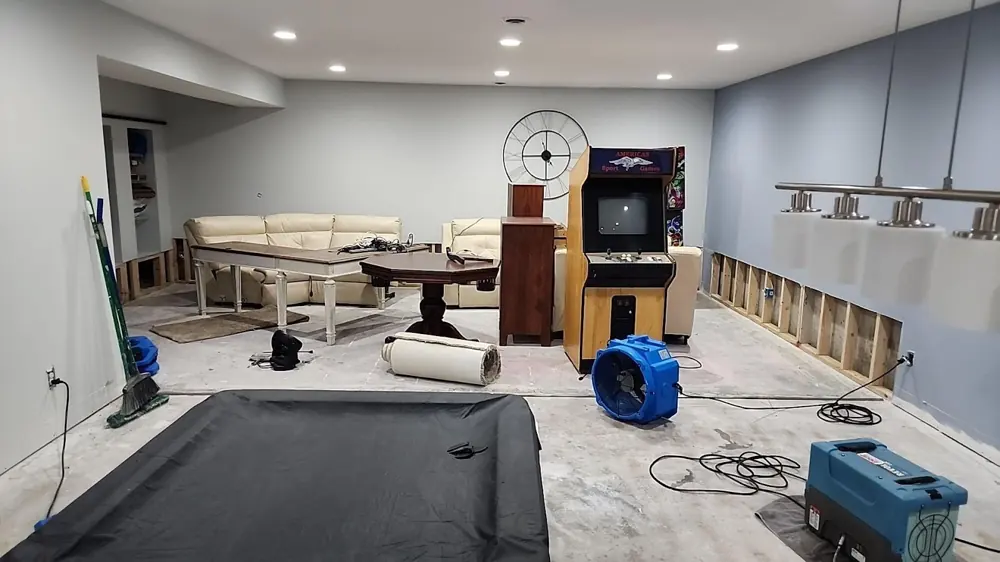Restoration equipment on a Chula Vista job